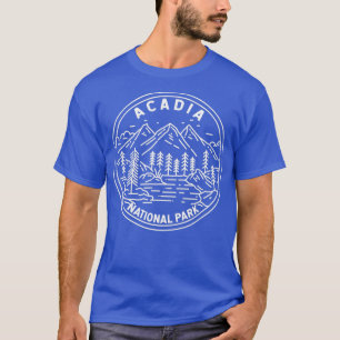 T-shirt Parc national Acadia Maine Monoline 1