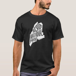 T-shirt Parc national Acadia, Maine Outline - Voyage
