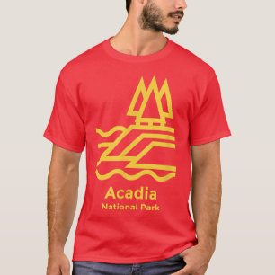 T-shirt Parc national Acadia Maine Rétro minimaliste Graph