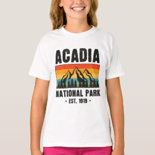 T-shirt Parc national Acadia, Maine Retro Vintage