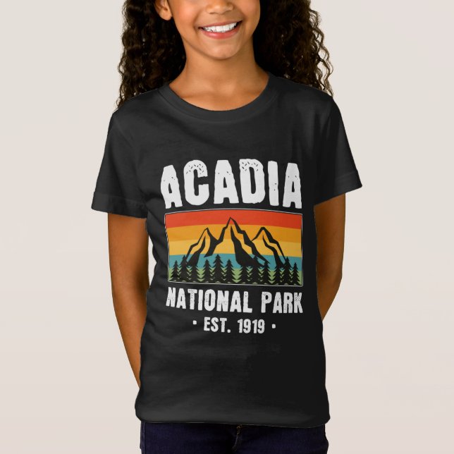 T-Shirt Parc national Acadia, Maine Retro Vintage (Devant)