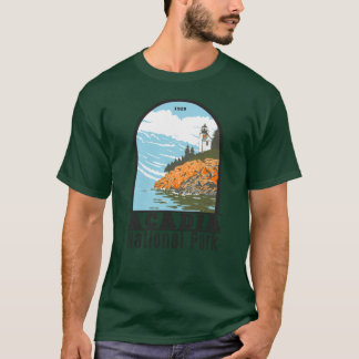 T-shirt Parc national Acadia Phare du Port Bar Maine