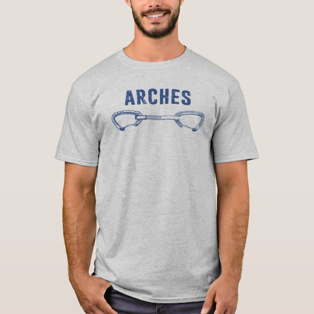 T-shirt Parc national Arches Escalade Quickdraw (Devant)
