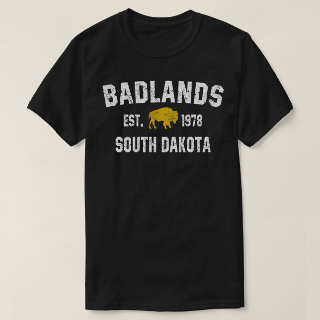 T-shirt Parc national Badlands South Dakota Randonnées Dis (Design devant)