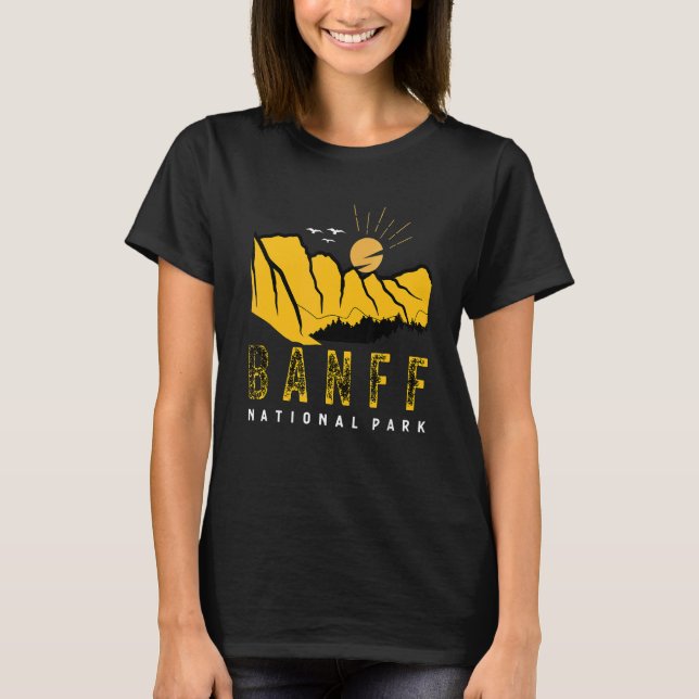 T-shirt Parc national Banff Alberta Camping Nature Canada (Devant)