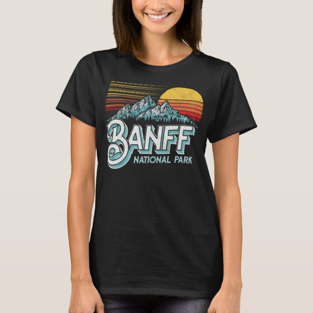 T-shirt Parc national Banff Alberta Canada Graphique Vinta (Devant)