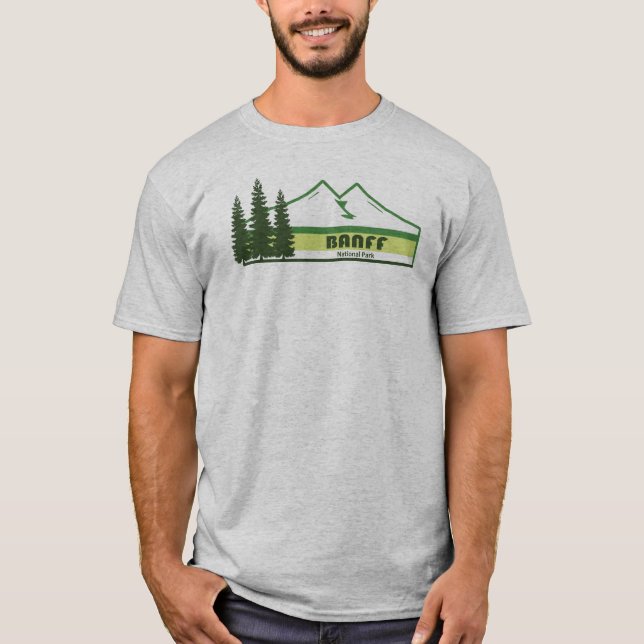 T-shirt Parc national Banff Bandes vertes (Devant)