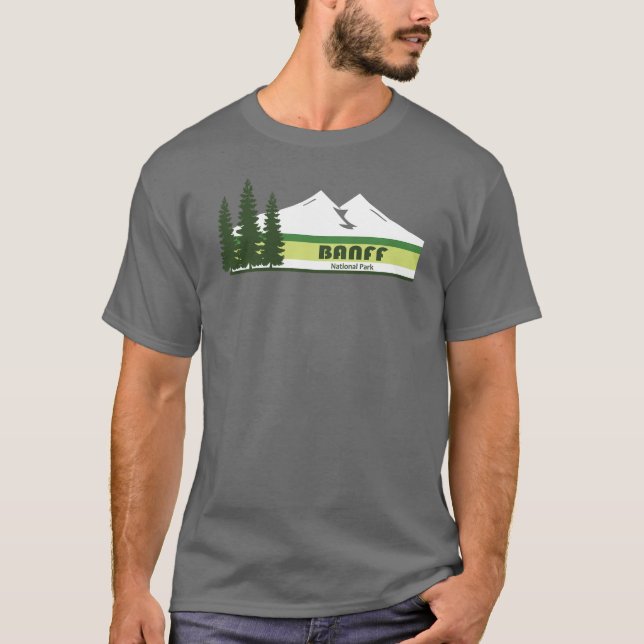 T-shirt Parc national Banff Bandes vertes (Devant)