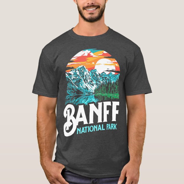 T-shirt Parc national Banff Lac Louise Canada Vintage (Devant)