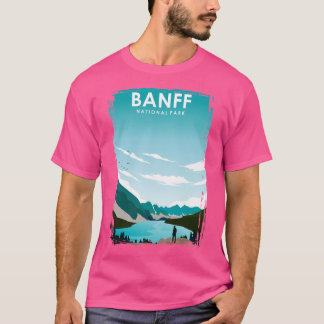 T-shirt Parc national Banff Vintage Minimal Rétro Nature T