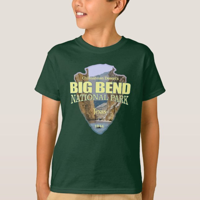 T-shirt Parc national Big Bend (pointe de flèche) (Devant)