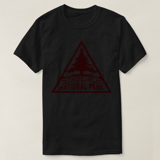T-shirt Parc national Crater Lake Triangle Brown (Design devant)
