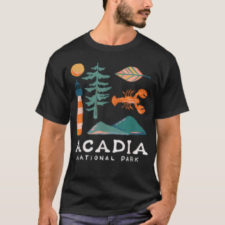 T-shirt Parc national d'Acadia Icônes de voyage Vacances d