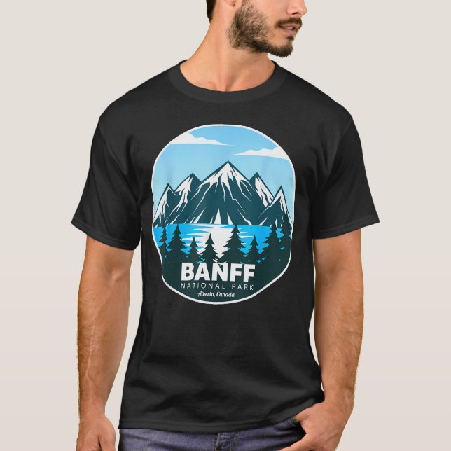 T-shirt Parc national de Banff Alberta Lac Canada (Devant)