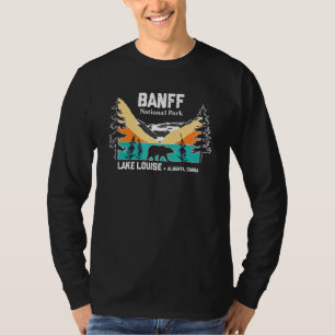 T-shirt Parc national de Banff Lac Louise Floral Rétro Mon