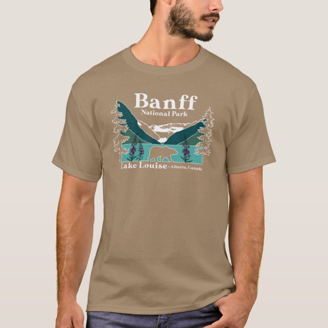 T-shirt Parc national de Banff rétro (Devant)