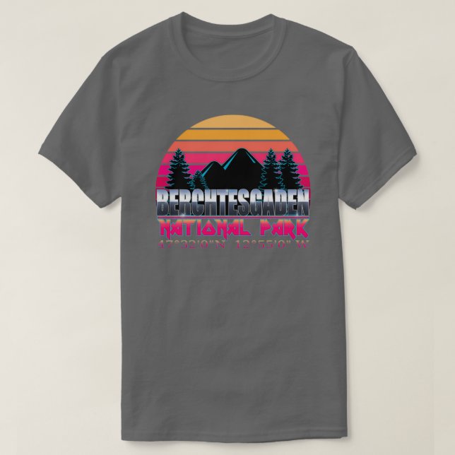 T-shirt Parc national de Berchtesgaden avec localisation G (Design devant)