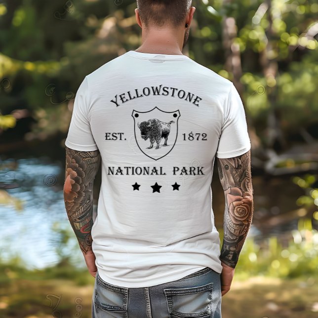T-shirt Parc national de bison de Yellowstone Vintage (Créateur téléchargé)
