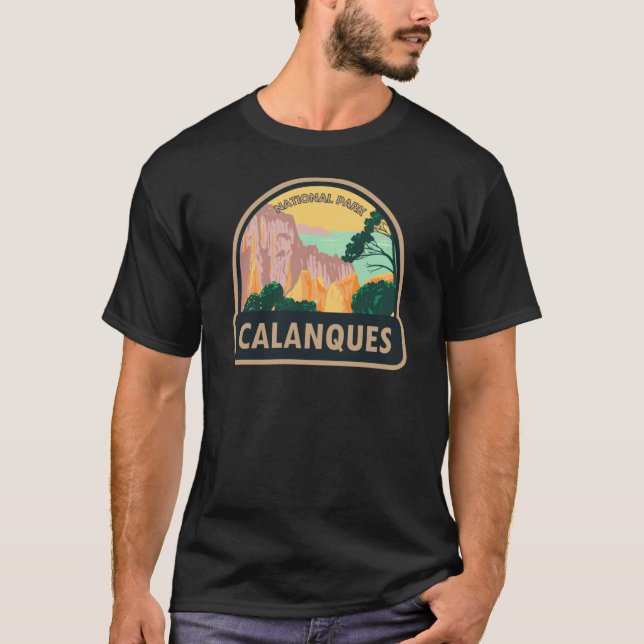 T-shirt Parc national de Calanques France Vintage (Devant)