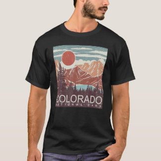 T-shirt Parc national de Colorado Rétro Montagnes Nature H