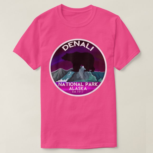 T-shirt Parc national de Denali Alaska  (Design devant)