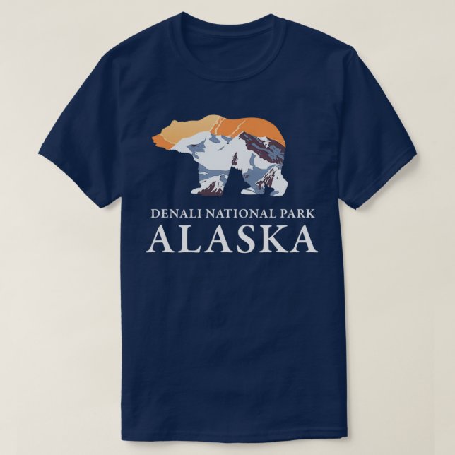 T-shirt Parc national de Denali Alaska 3 (Design devant)