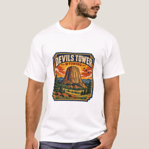 T-shirt Parc national de Devils Tower – Aventure vintage d