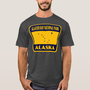 T-shirt Parc national de Glacier Bay Alaska Insigne rétro