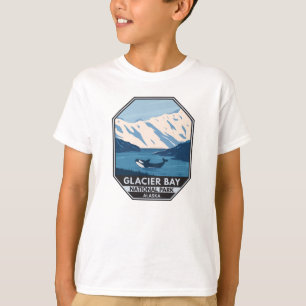 T-shirt Parc national de Glacier Bay Alaska Orca Art Vinta