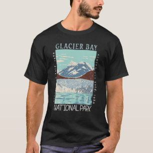 T-shirt Parc national de Glacier Bay Alaska Rétro perturbé