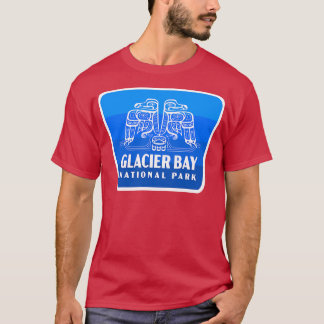 T-shirt Parc national de Glacier Bay Badge d'oiseaux rétro