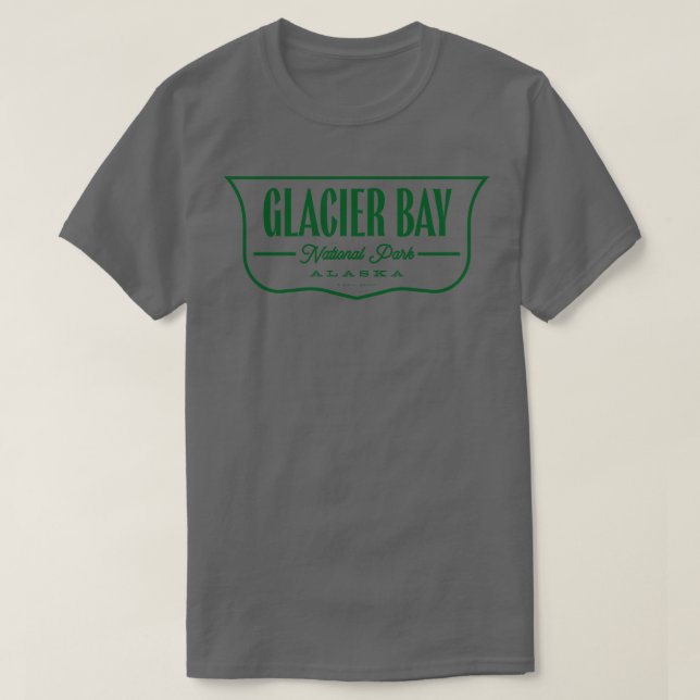 T-shirt Parc national de Glacier Bay Bouclier vert (Design devant)