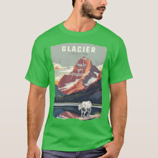 T-shirt Parc national de Glacier garçon rétro
