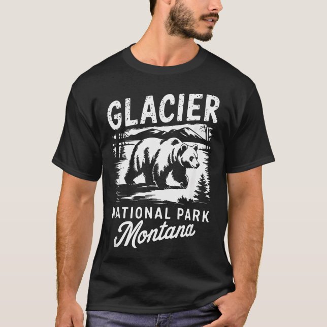T-shirt Parc national de Glacier Montana (Devant)