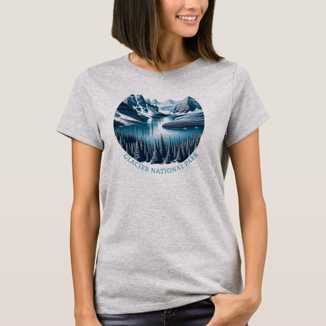 T-shirt Parc national de Glacier Montana (Devant)