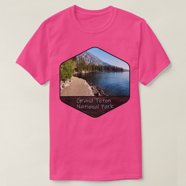 T-shirt Parc national de Grand Teton Jenny Lake (Design devant)