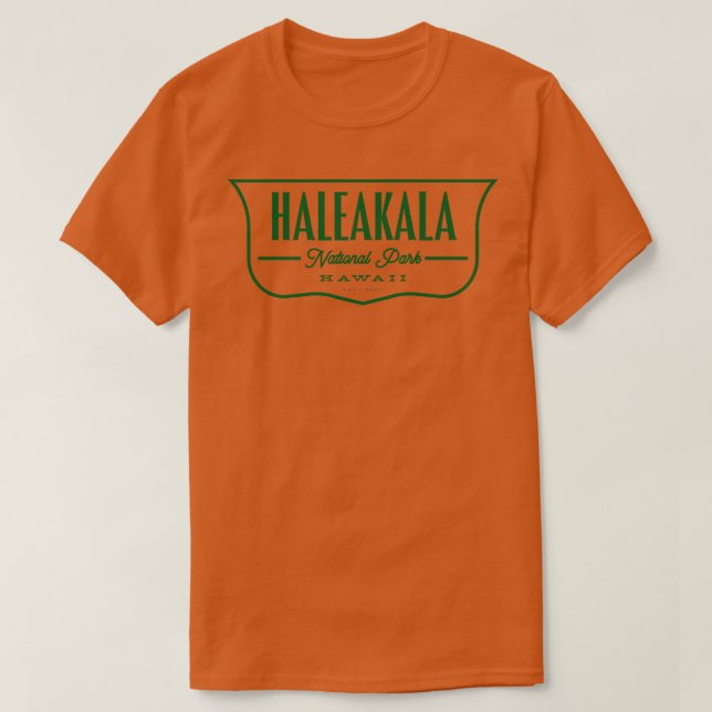 T-shirt Parc national de Haleakala Bouclier vert (Design devant)