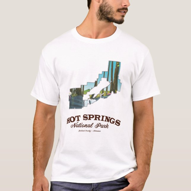 T-shirt Parc national de Hot Springs, Comté de Garland, Ar (Devant)