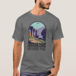 T-shirt Parc national de Joshua Tree Cottonwood Springs Oa<br><div class="desc">OEuvre vectorielle Joshua Tree. Le parc porte le nom des Josués torsadés et embrouillés de la région,  le parc côtoie le désert du Colorado à pointes de cactus et le désert de Mojave.</div>
