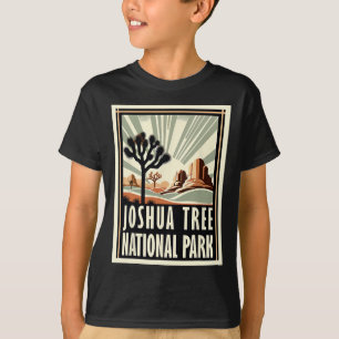 T-shirt Parc national de Joshua Tree Randonnée vintage Cam