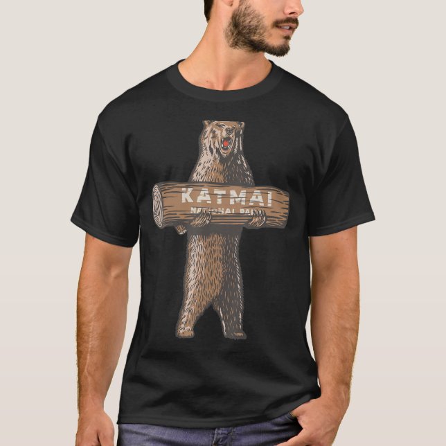 T-shirt Parc national de Katmai Alaska Ours Famille Vacanc (Devant)