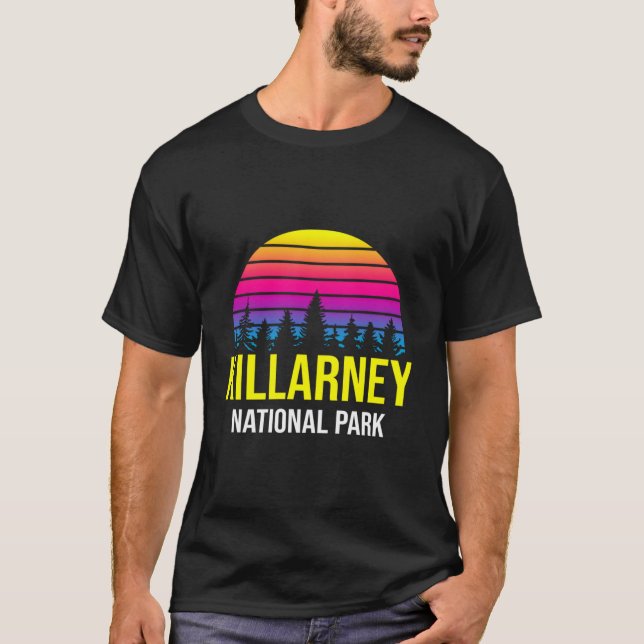 T-shirt Parc national de Killarney Irlande Rétro Sunset Fa (Devant)