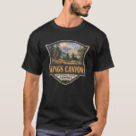 T-shirt Parc national de Kings Canyon Illustration Art rét<br><div class="desc">Kings Canyon dessin vectoriel. Le parc est connu pour ses énormes séquoias,  notamment le géant General Grant Tree à Grant Grove.</div>