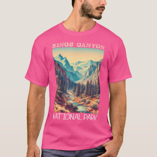 T-shirt Parc national de Kings Canyon Randonnée Vintage Ca