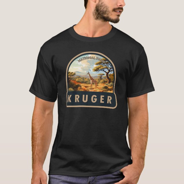T-shirt Parc national de Kruger Afrique du Sud Giraffe Vin (Devant)
