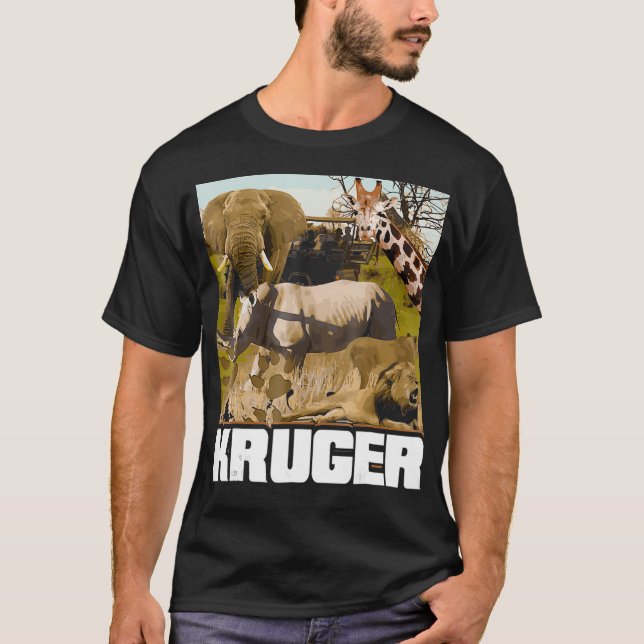 T-shirt Parc national de Kruger - Exotic Wildlife Safari T (Devant)