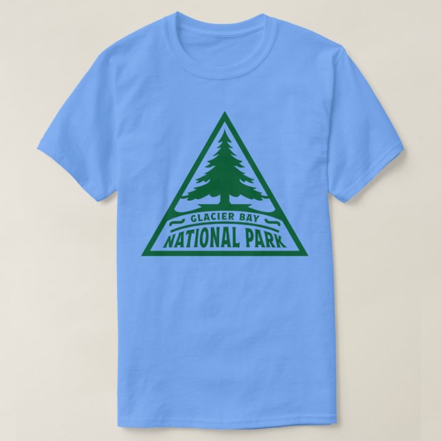 T-shirt Parc national de la baie Glacier Triangle vert (Design devant)