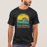 T-shirt Parc national de la Guyane Amazonienne Vintage<br><div class="desc">Guiana Amazonian dessin d'art vectoriel. Le parc est le plus grand parc national de France,  visant à protéger une partie de la forêt amazonienne située en Guyane française.</div>
