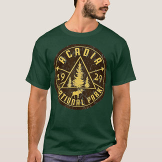 T-shirt Parc national de l'Acadie Maine Moose Randonnée Na