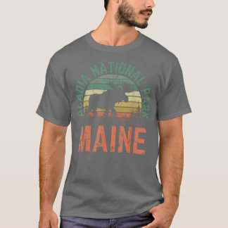 T-shirt Parc national de l'Acadie Maine Moose Randonnées S